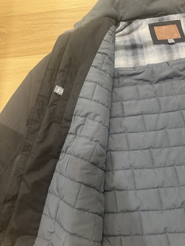 Free Country Men’s Appalachian Mid Weight Coat/Jacket Jet Black Zip Pockets XL - Picture 13 of 20