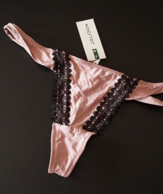   JOLIDON String Tanga altrosa schwarz Strass Gr. 42     NEU 