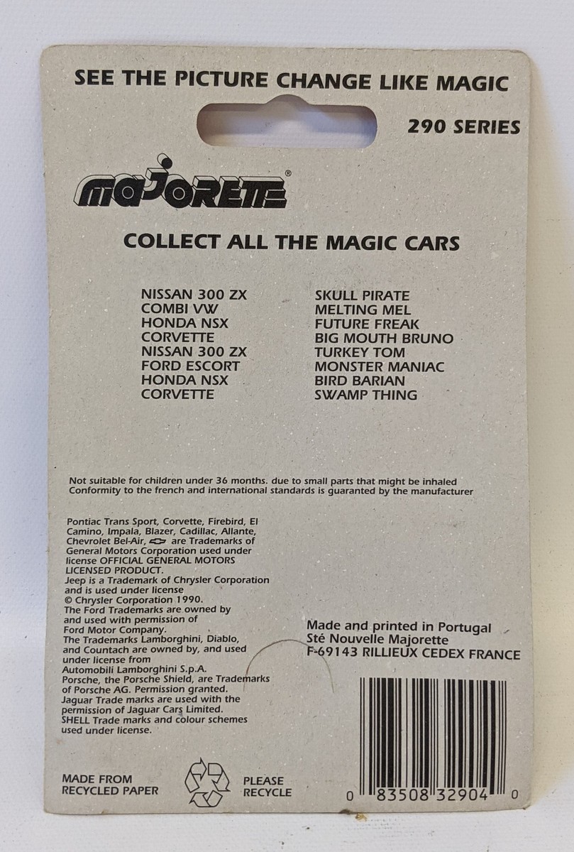 1990 MAJORETTE 'Magic Cars - Special FX' MONSTER MANIAC Ford