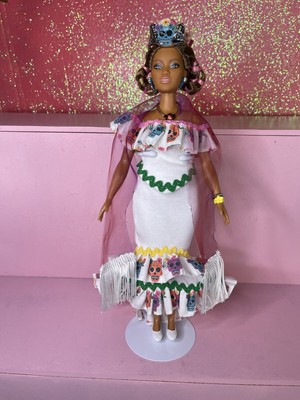 BARBIE  Inspiration « Dia De Los Muertos »Unique Fait Main  Curvy, Ronde OOAK .