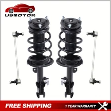 FWD Front Struts & Sway Bar Links For 2008 2009 2010 2011 Toyota Highlander 3.5L