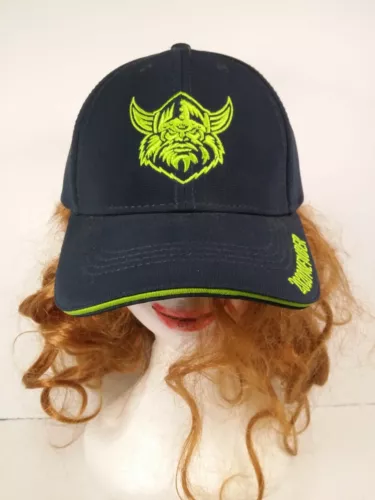 Canberra Raiders 2020 members cap Blue Neon green hook + loop BN with inner