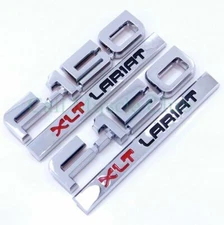87-91 Ford F-150 XLT Lariat Side Fender Emblem Nameplate Badge Logo Decal Set