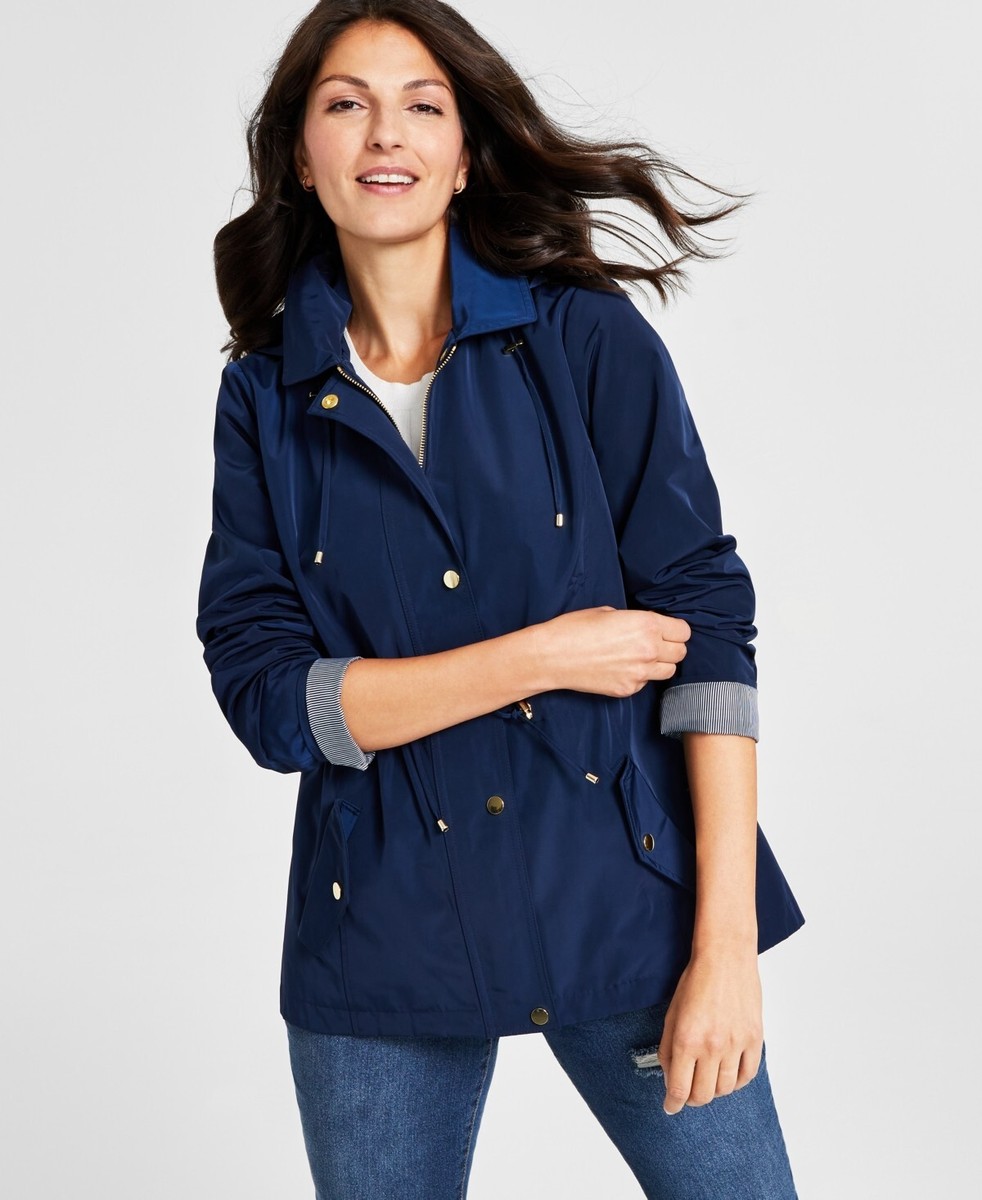Style & Co Women's Hooded Anorak, Industrial Blue Sz-XXL | eBay