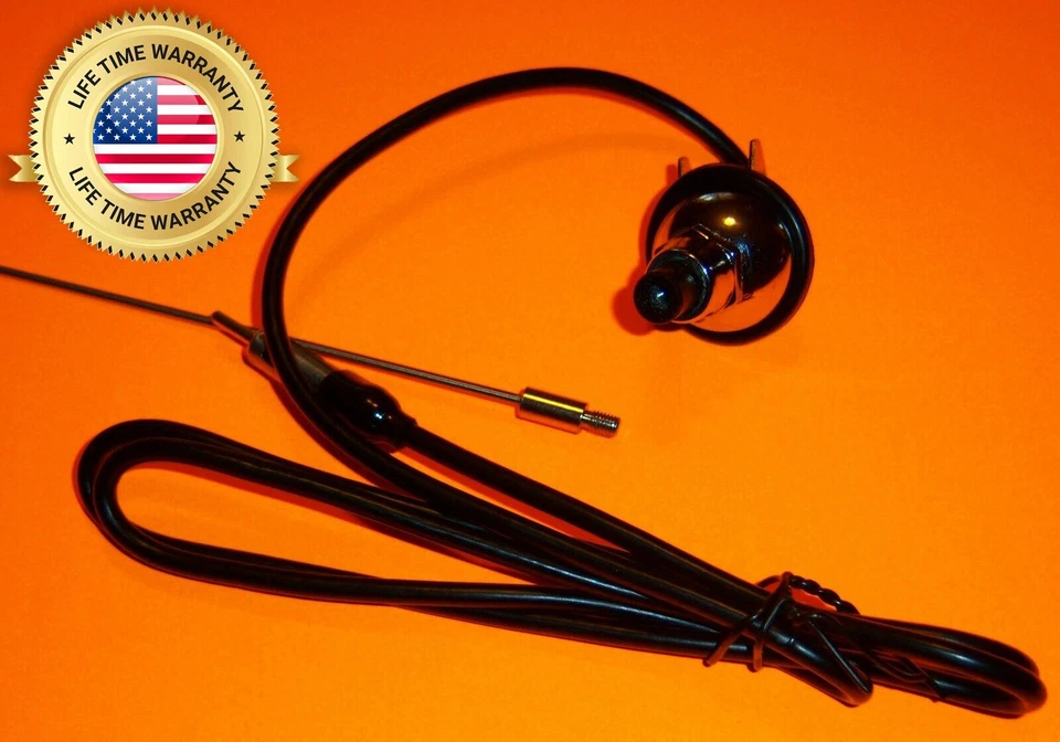 RADIO ANTENNA REPLACEMENT ROUND BASE AM/FM VINTAGE STYLE UNIVERSAL MOUNT NOS NEW - Изображение 2 из 4