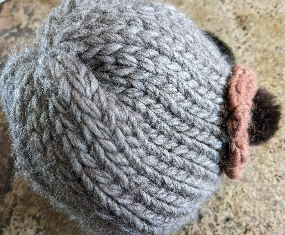 Gelso Bianco Gray Wool Alpaca Blend Thick Knit BeanieHat 
