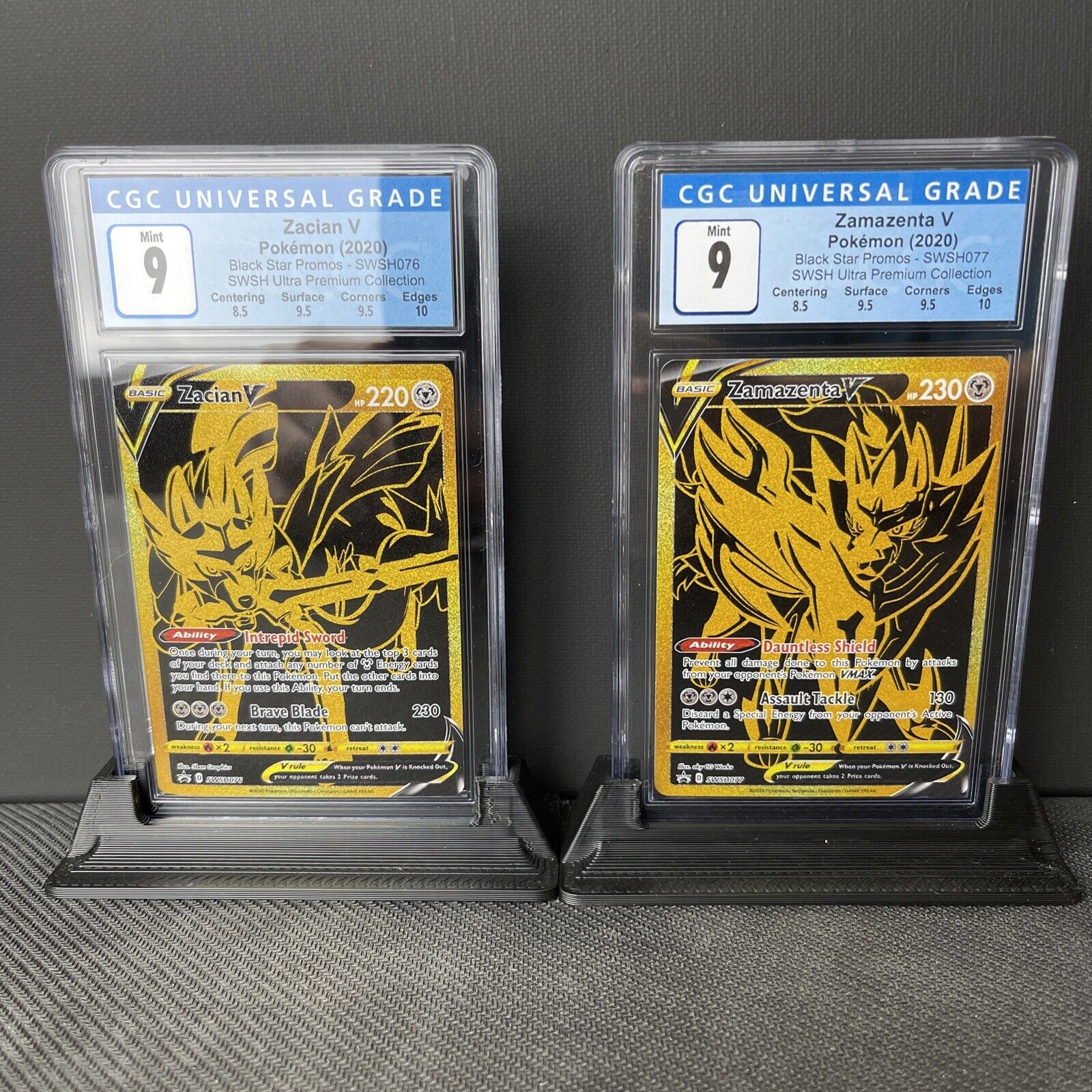  Zacian V & Zamazenta V - Pokemon Black Star Promo Card