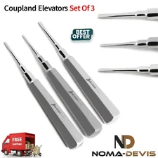 Surgical Coupland Root Elevators Vets Oral Surgery Tooth Extraction Set of 3