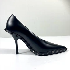 Valentino Garavani Rockstud 100 Leather Heels Pumps Black 36 EU NEW 3W0S0HX8NIB