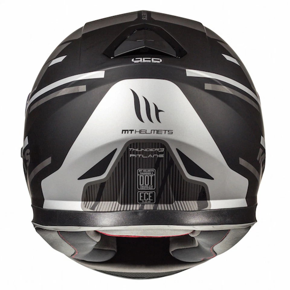 MT Trueno 3 Sv Pitlane Moto Motocicleta Completa Cara Casco Gris Mate / Negro - Imagen 2 de 4