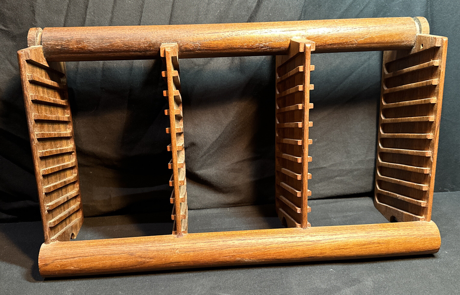 Kalmar Designs Teak Wood Interlocking 30 CD Case Rack Holder Used eBay