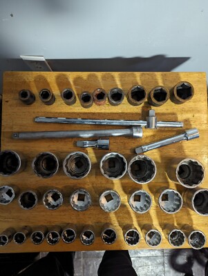 3/4'' inch drive impact socket set, breaker bar, extensions, and MYSTERY SOCKET !