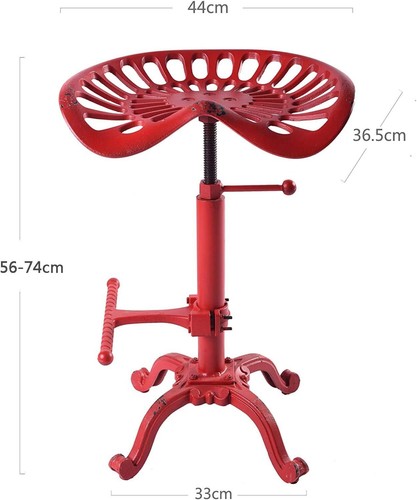 Comfortable Rust-Resistant Bar Stool with Tractor Seat Design - 440 lbs Capacity - Picture 5 of 10