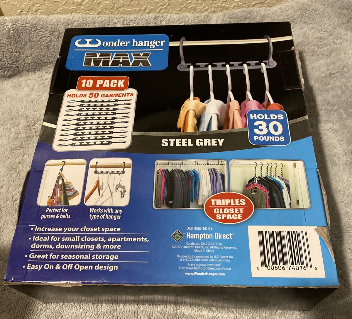 Wonder Hanger MAX Closet Storage Organizer for Clothes Hangers