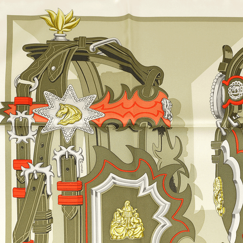 NWT Hermes Scarf BRIDES ET DESTIN 90cm Silk Foulard DAISKE NOMURA - Picture 6 of 7