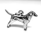 Labrador Retriever Dog Large Charm Pendant Sterling Silver