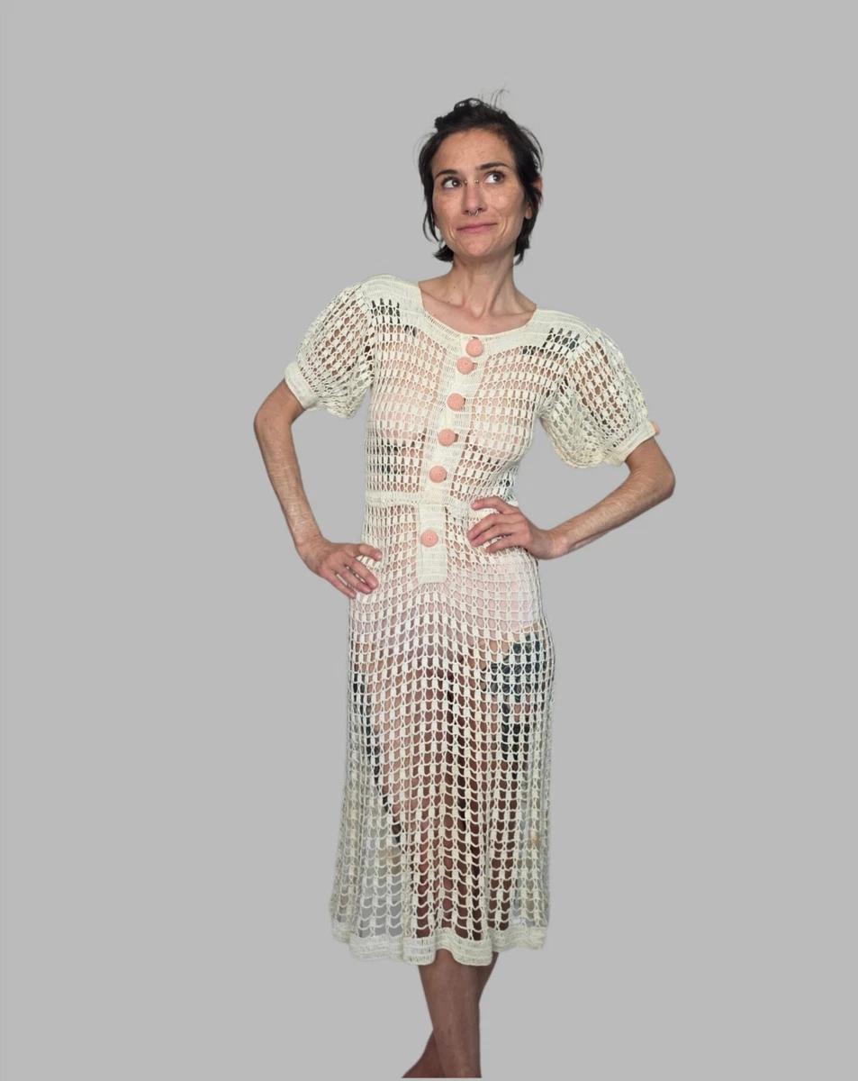crochet dress ebay Crochet Vintage Dresses for Women for sale