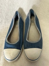 Ugg australia blue denim like ballet flats UK 5.5