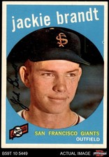 1959 Topps #297 Jackie Brandt Giants RC 8 - NM/MT