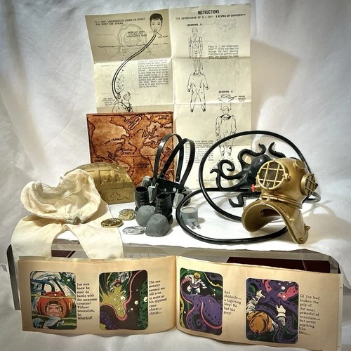 Vintage 1970's Hasbro GI Joe Eight Ropes of Danger Complete set