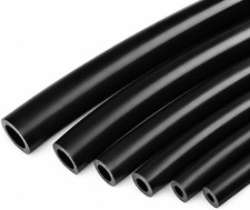 High-Performance Silicone Vacuum Hose Kit - 6-Pack, 5ft, Heavy-Duty, Black