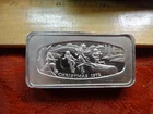 Christmas 1972 Franklin Mint 2.32 Ounce Solid Sterling Silver Bar - 1000 Grains