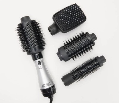 Hot Tools Pro Signature Blowout Hair Brush Ultimate 4-Pc Kit  Black /Silver