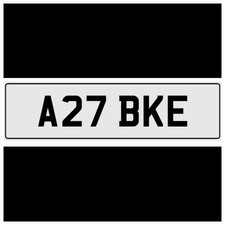A27 BKE BLAKE BURKE BE BIKE YAM YAMAHA DUC DUCATI BMW HONDA PRIVATE NUMBER PLATE
