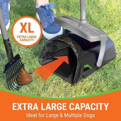 Dog Pooper Scooper with Bag Attachment, 40" Long Handle Pooper Scooper for La... - Bild 3 von 9