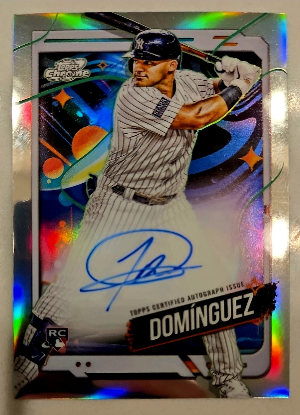 2024 Topps Cosmic Chrome Jasson Dominguez RC Auto Print Run 90 SP NY YANKEES 🔥