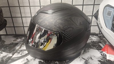 LS2 CRYPT MOTORCYCLE HELMET BIKE LID + CHROME MIRROR SHIELD ADULT  X-LARGE SALE!