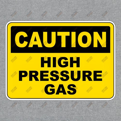 #ad Caution High Pressure Gas Safety Sign Essential Warning Sticker for #598536 $7.95