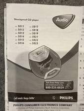 Philips AX5011 AX5012 AX5013 Portable CD Player User Manual Instructions