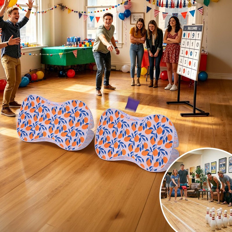 LAGarden 2 Pcs Foldable Bean Bag Toss Game Toy Portable Cornhole Board Outdoor