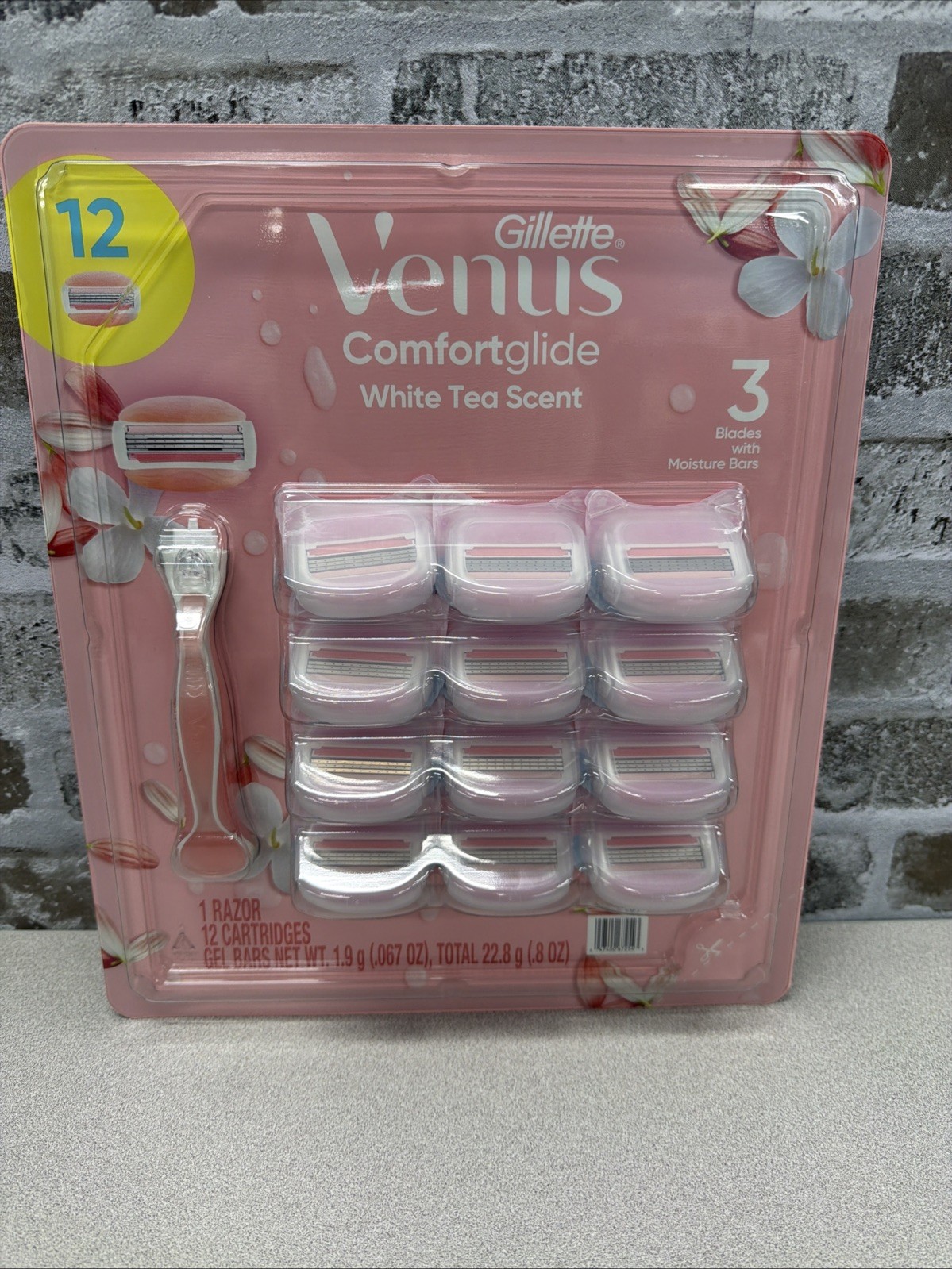 12 Gillette Venus Comforglide White Tea Razor Blades Refill Cartridge Breeze Spa