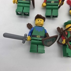 VTG LEGO Castle Forestmen Robin Hood Minifigures Lot Shields Archer 90s Retired