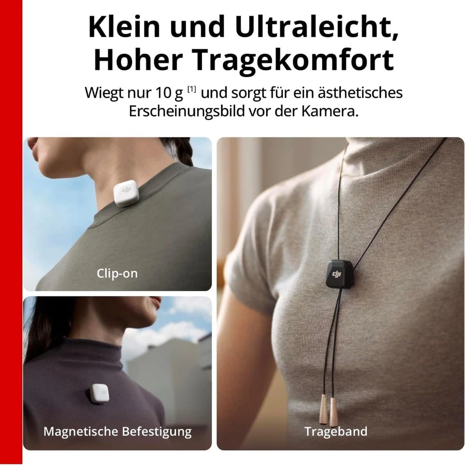 DJI Mic Mini (1 Sender + 1 Empfänger), Kabelloses Lavalier Mikrofon, Bluetooth - Bild 2 von 4