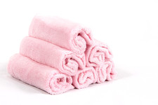 Bamboo Washcloths 10x10 Pink Hypoallergenic for Baby and Adult set of 6