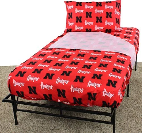 Everything Comfy Sized 3 Piece Sheet Set, Team Color Twin Nebraska Cornhuskers - Image 3 of 4