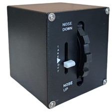 Meza-USB Pitch Trim Wheel for Flight Simulator, 3.85HX3.5WX3.54L, Black