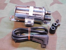 Round Chrome 12 Volt High Performance 4 OHM Coil for Harley Davidson