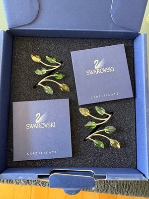 4x Swarovski 660732 Leaves Serviettenringe Set 2 mit Originalbox OVP