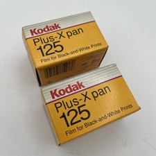 2 Expired Kodak Plus-x Pan 125 Film B/W Prints PX 135-24 Sealed Exp 2001