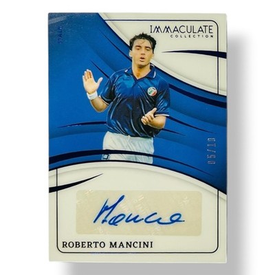 Roberto Mancini /10 Auto Panini Immaculate 2024/25 Italy Italia Autograph No PSA