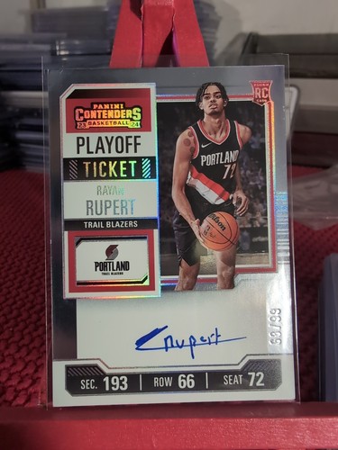 Rayan Rupert 2023-24 Contenders #128 Season Ticket Prizm RC Auto /99