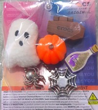 Crocs Jibbitz Spooky Halloween Ghost Shoe Charms 5 Pack Multicolor Plastic/Metal