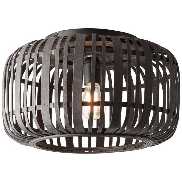 Brilliant Woodrow Deckenleuchte 40Cm Holz Dunkel/Schwarz Innenleuchten,Deckenleu-image