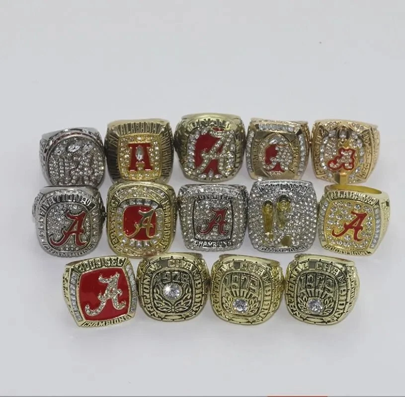 14 Alabama Crimson Roll Tide National American Football Championship Ring Set - Image 2 of 4