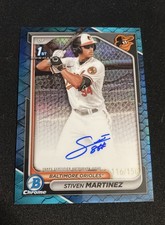 Stiven Martinez Bowman Chrome 2024 Blue Refractor /150 Auto