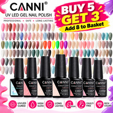 Canni Nail Gel Nail Polish UV LED Soak Off Nail Varnish Top Base Colour Gel 8ml